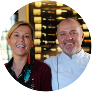 Portrait Delphine et Stéphane au restaurant Zuem Ysehuet